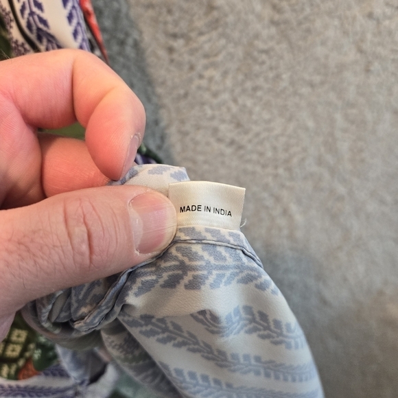 Anthropologie Purple and Green Patterned Maxi Dress - Picture 7 of 8